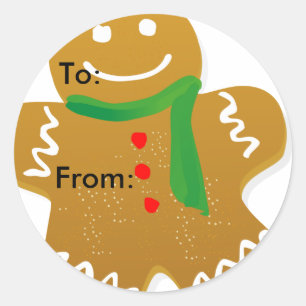 Adesivo Redondo Gingercake Man Holiday