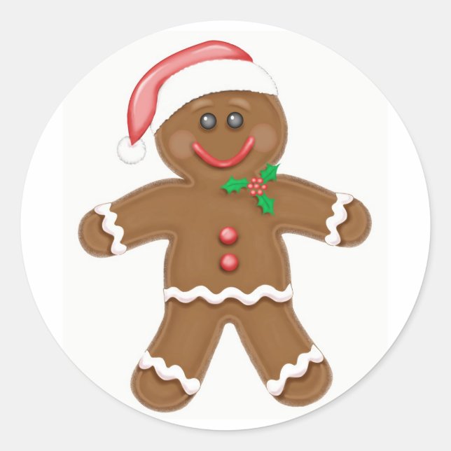 Adesivo Redondo Gingercake Man Sticker (Frente)