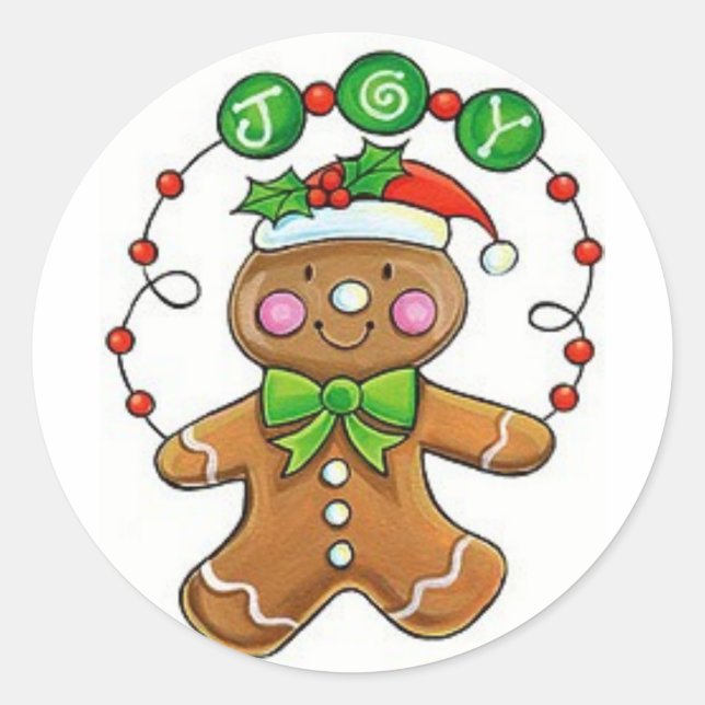Adesivo Redondo Gingercake Man Sticker (Frente)