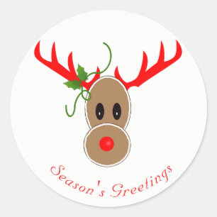 Adesivo Redondo Gingercake Reindeer Stickers