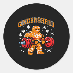 Adesivo Redondo Gingershred Engraçado Homem de Biscoito de Gengibr