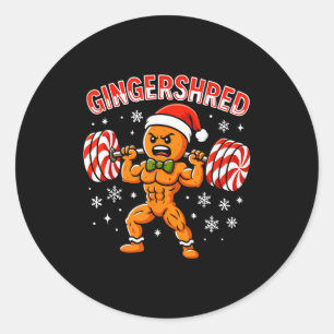 Adesivo Redondo Gingershred Engraçado Homem de Biscoito de Gengibr