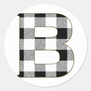 Adesivo Redondo Gingham Check B