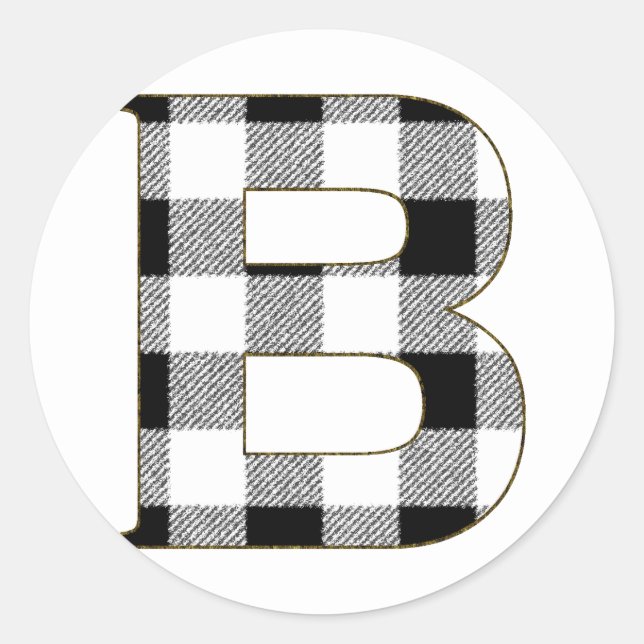 Adesivo Redondo Gingham Check B (Frente)