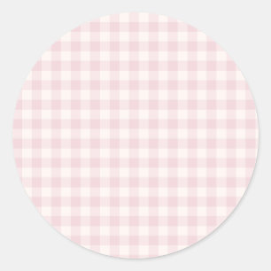 Adesivo Redondo Gingham Clássico Primavera Blush Suave