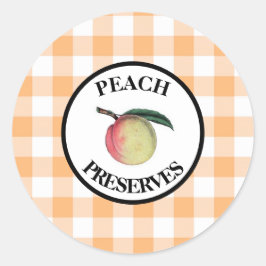 Adesivo Redondo Gingham Peach Preserve