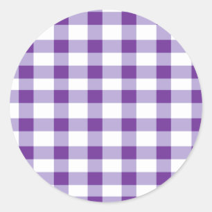 Adesivo Redondo Gingham Purple