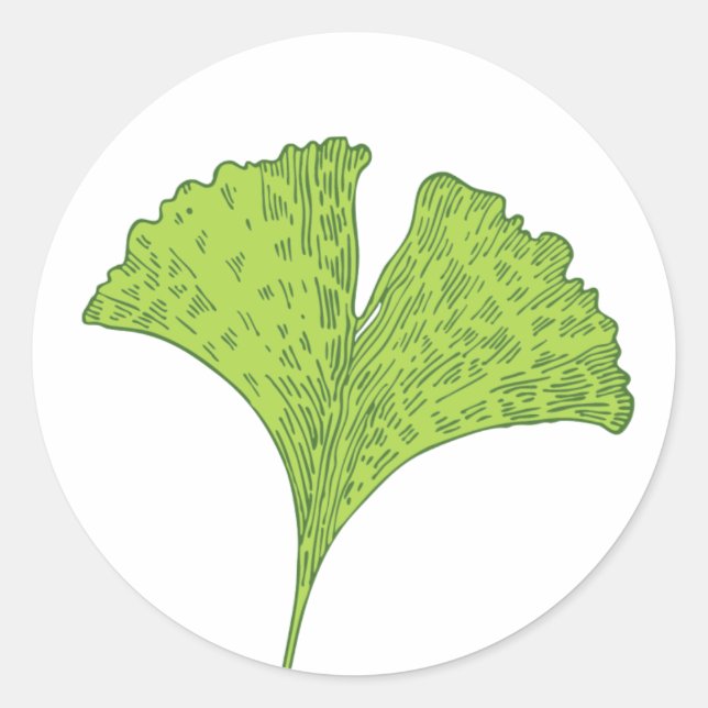 Adesivo Redondo Gingko Leaf (Frente)