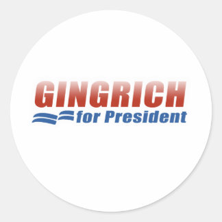 Adesivo Redondo Gingrich para Presidente (2)