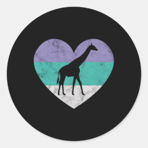 Adesivo Redondo Girafa para