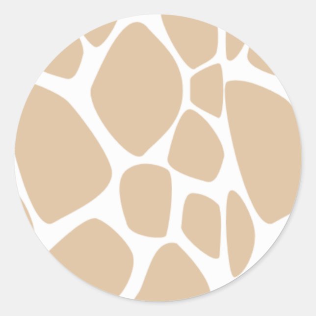 Adesivo Redondo Giraffe Brown Sticker/Envelope Seal (Frente)