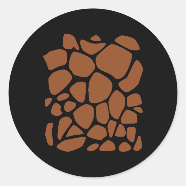 Adesivo Redondo Giraffe Impressão Easy Diy Halloween (Frente)