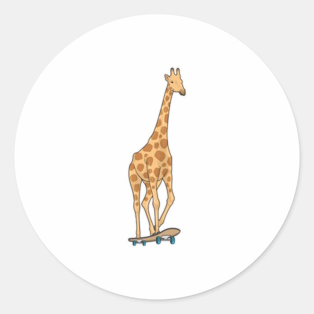 Adesivo Redondo Giraffe Skater (Frente)