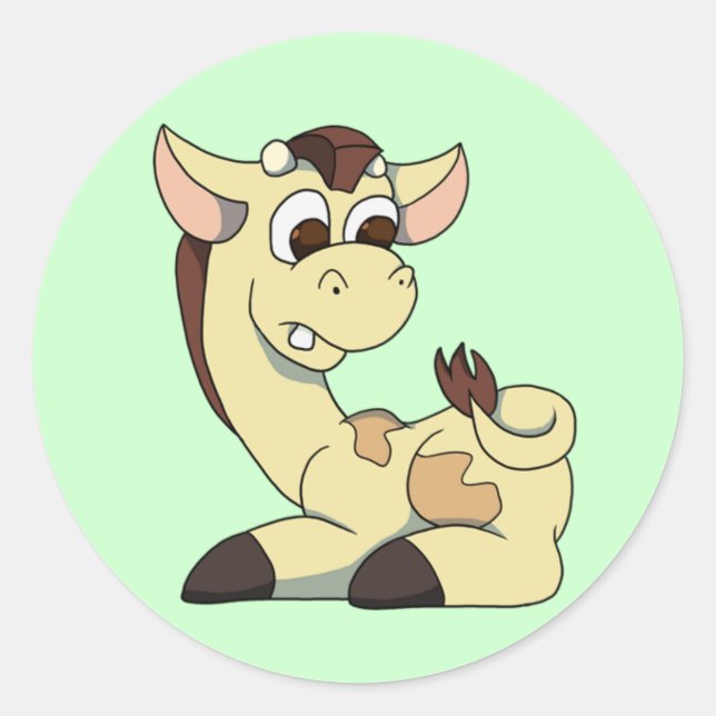 Adesivo Redondo Giraffe Sticker (Frente)