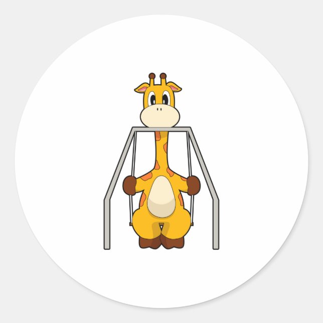 Adesivo Redondo Giraffe Swing (Frente)
