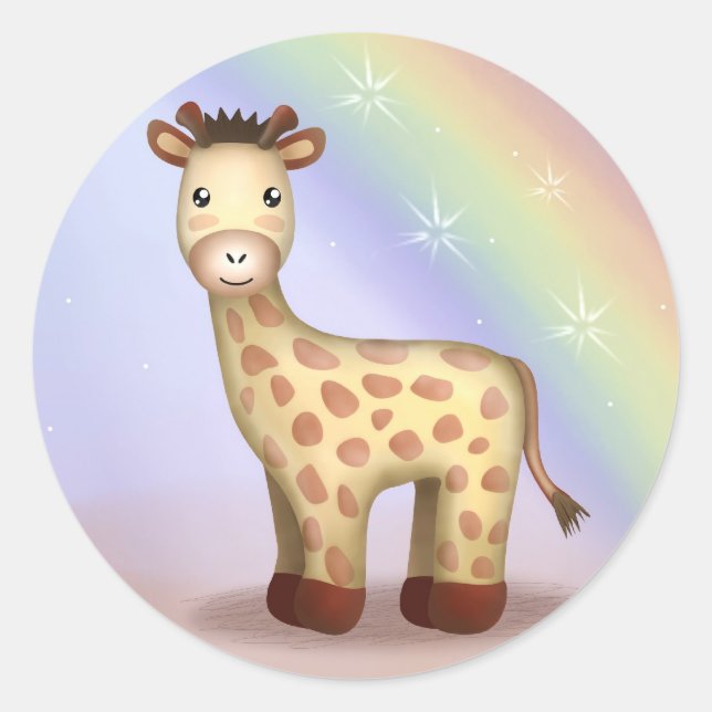 Adesivo Redondo Giraldo the Girafa - Stickers (Frente)