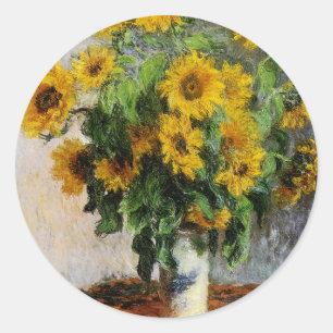 Adesivo Redondo Girassóis por Monet