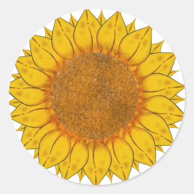 Adesivo Redondo Girassol (Frente)