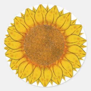 Adesivo Redondo Girassol