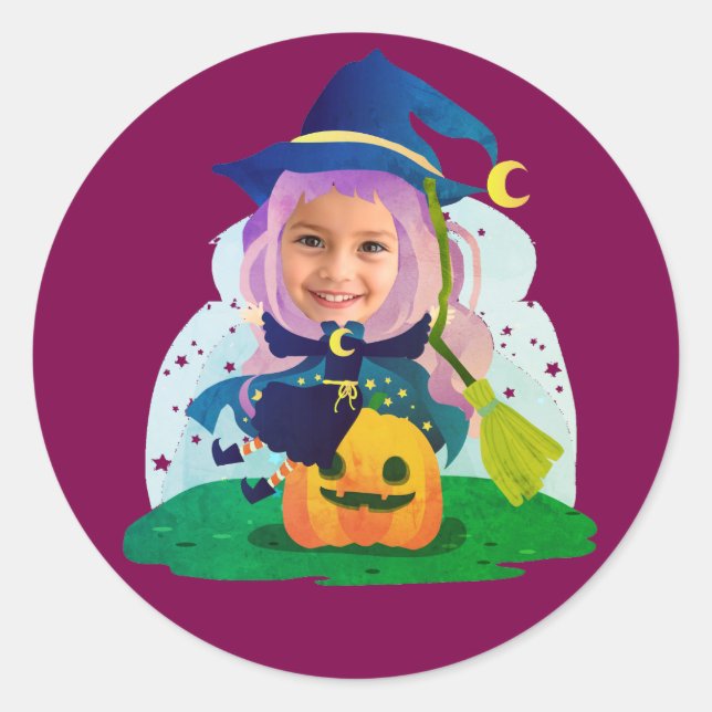 Adesivo Redondo Girl Face Personalized (Frente)