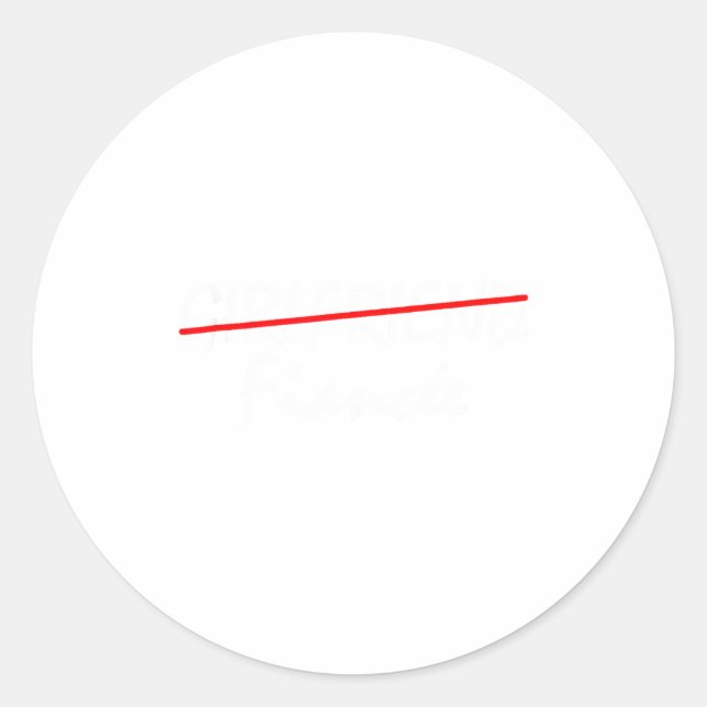 Adesivo Redondo Girlfriend Fiancée Engaged Couples Matching Engage (Frente)