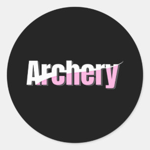 Adesivo Redondo Girls Archery Abstrato Tipografia