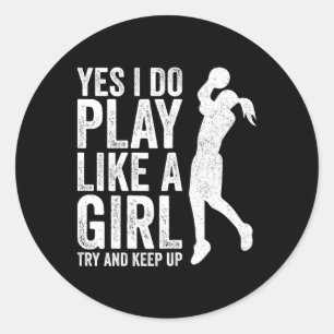 Adesivo Redondo Girls Bysketbyll Player Clothes Aspas Gift Play L