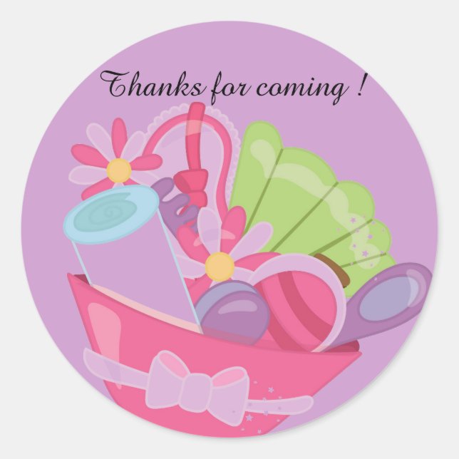 Adesivo Redondo Girls Spa Stickers (Frente)