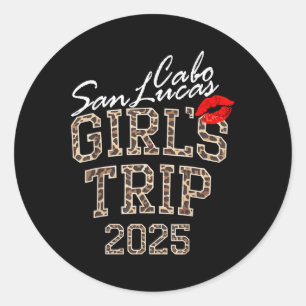 Adesivo Redondo Girls Trip Cabo San Lucas 2025 Womens Weekend Birt