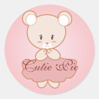 Adesivo Redondo Girly Bear