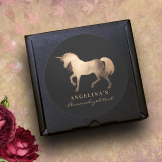 Adesivo Redondo Girly Classy Luxury Rosa Gold Foil Personalizado U