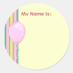 Adesivo Redondo Girly Stripe Stickers