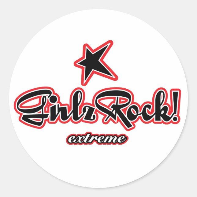 Adesivo Redondo GirlzRock! Logotipo Extreme (Frente)