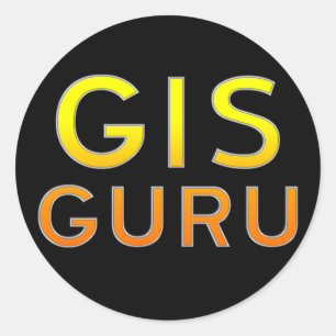 Adesivo Redondo GIS Guru Sticker