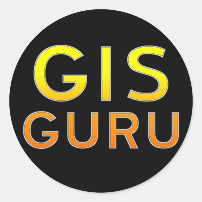 Adesivo Redondo GIS Guru Sticker (Frente)