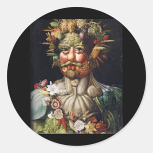 Adesivo Redondo Giuseppe Arcimboldo Vegetable Man (Vertumnus)