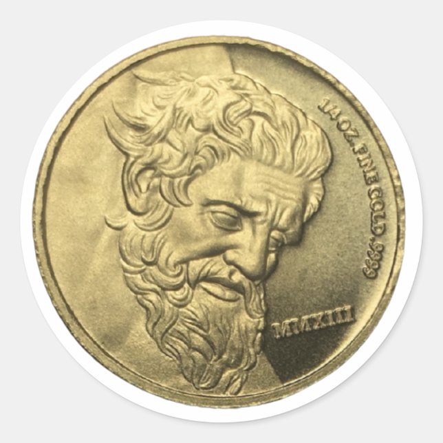 Adesivo Redondo Give Me the Gold (Frente)