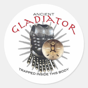 Adesivo Redondo Gladiador antigo