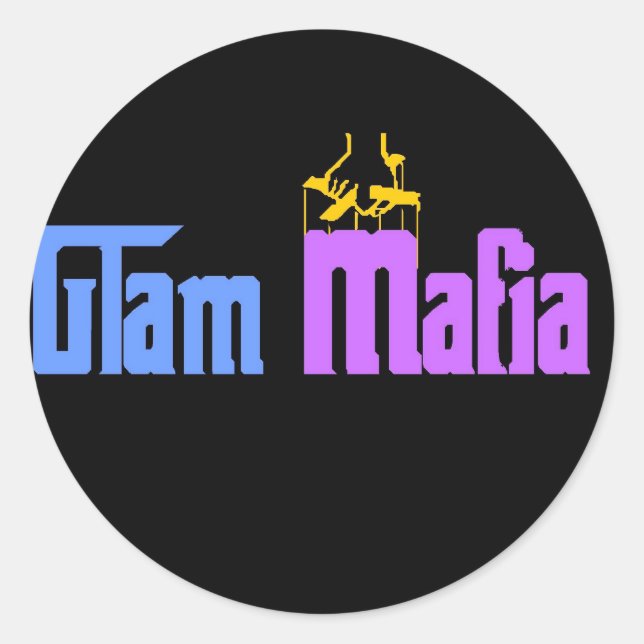 Adesivo Redondo Glam Mafia (Frente)