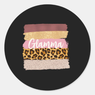 Adesivo Redondo Glamma Glam Mãe Nana Leopard