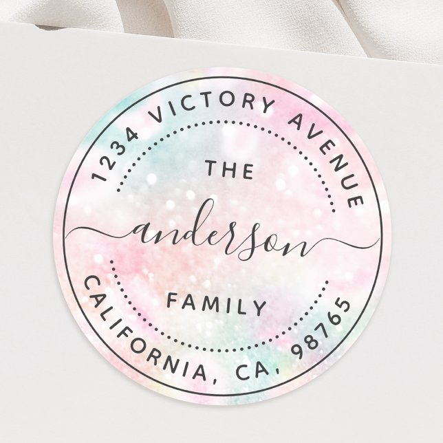 Adesivo Redondo Glamorosa brilhante bonito (Criador carregado)