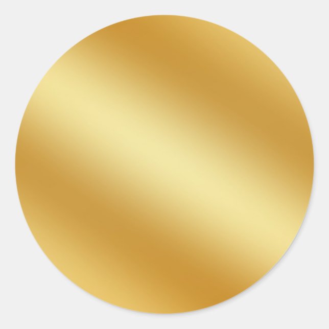 Adesivo Redondo Glamour Dourado Falso Modelo em Branco Elegante Ch (Frente)