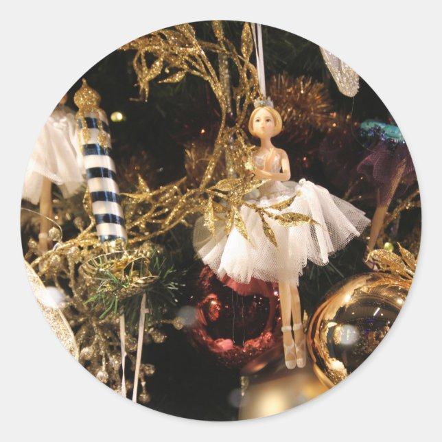 Adesivo Redondo Glaskugeln na Árvore Natal (Frente)