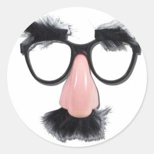 Adesivo Redondo GlassesMustacheEyebrows090411