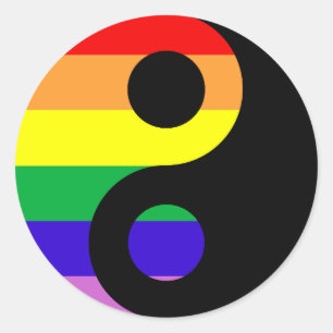 Adesivo Redondo GLBT Yin Yang