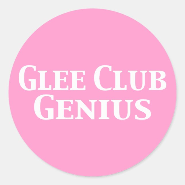Adesivo Redondo Glee Club Genius Gifts (Frente)