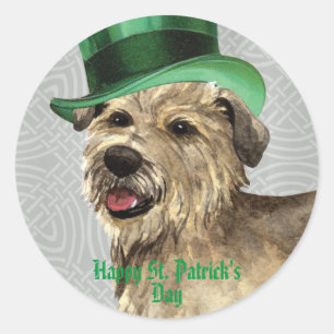 Adesivo Redondo Glen do Dia de Patrick de Imaal Terrier Classic Ro