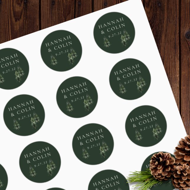 Adesivo Redondo Glen White Green - Montanha Verde Verde Verde (Criador carregado)