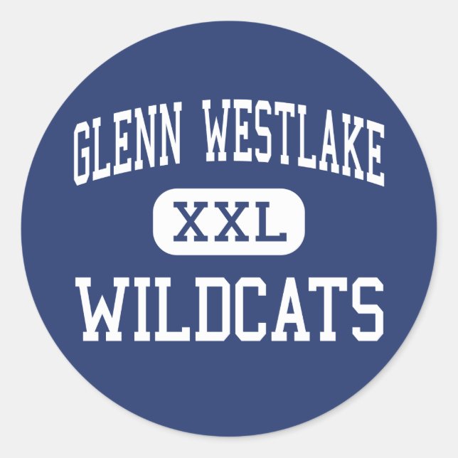 Adesivo Redondo Glenn Westlake Wildcats Meio Lombard (Frente)