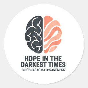 Adesivo Redondo Glioblastoma Sensibilização Cérebro Esperança Temp